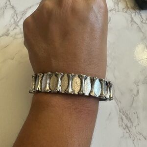 Low Luv x Erin Wasson Silver Textured Bracelet